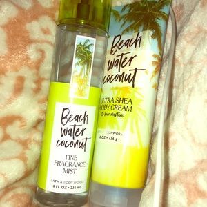 Beach water coconut perfume and lotion
